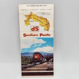 Vintage Matchbook Southern Pacific SP Golden Empire Railroad Trains Transportati